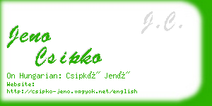 jeno csipko business card